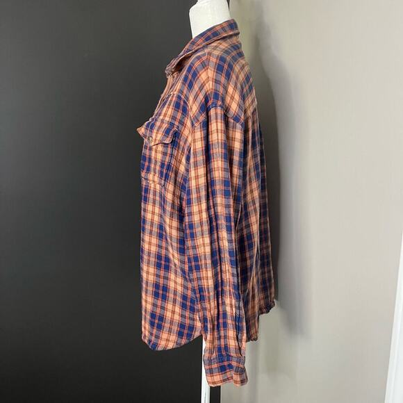 Cleo + Wolf Woman's Breezy Springs Plaid Print Flannel Shirt- Size M - Picture 3 of 13